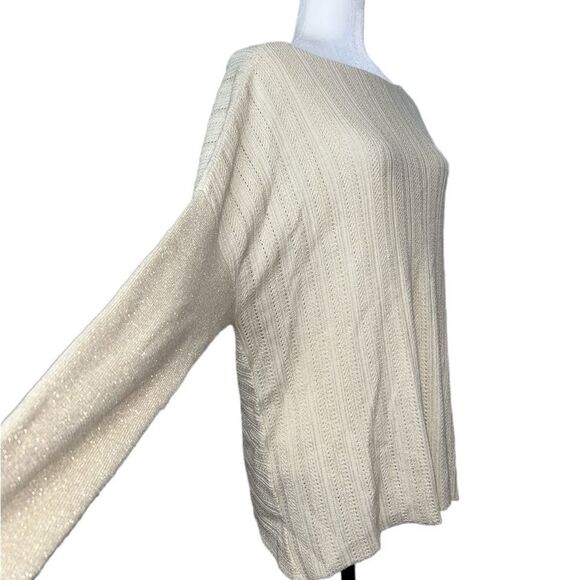 Derek Lam 10 Crosby Metallic Yarn Cross Front / Back Woolblend Sweater - Picture 5 of 8